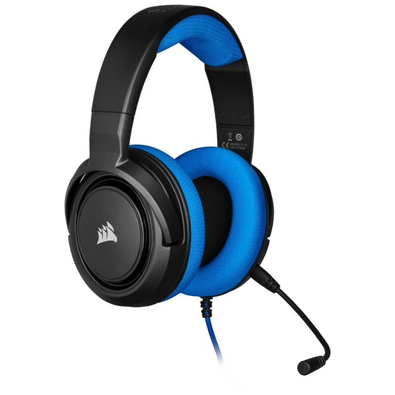 Corsair HS35 Casque Avec fil Arceau Jouer Noir, Bleu