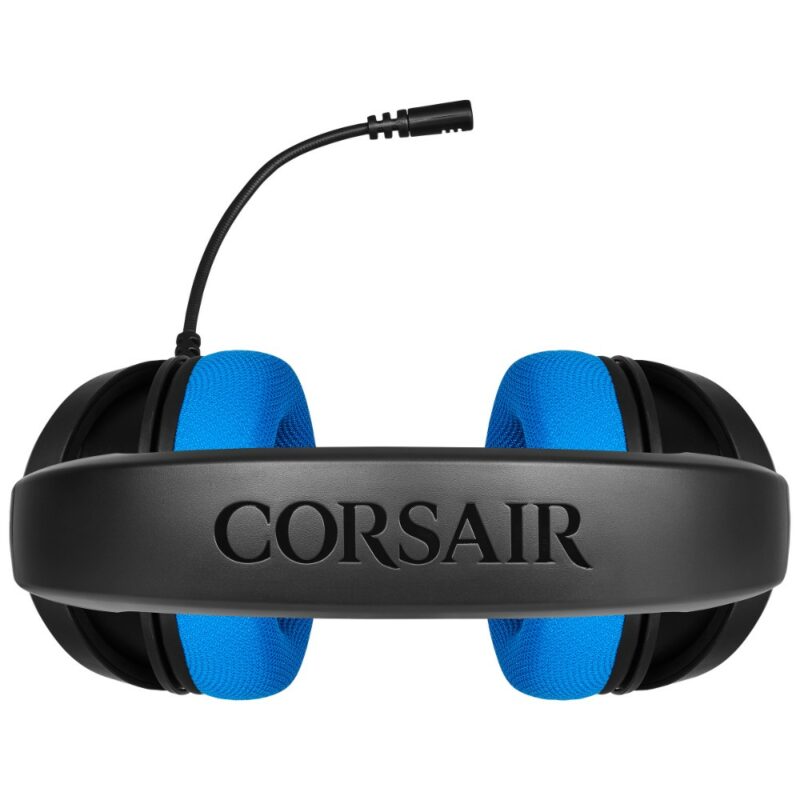 Corsair HS35 Casque Avec fil Arceau Jouer Noir, Bleu