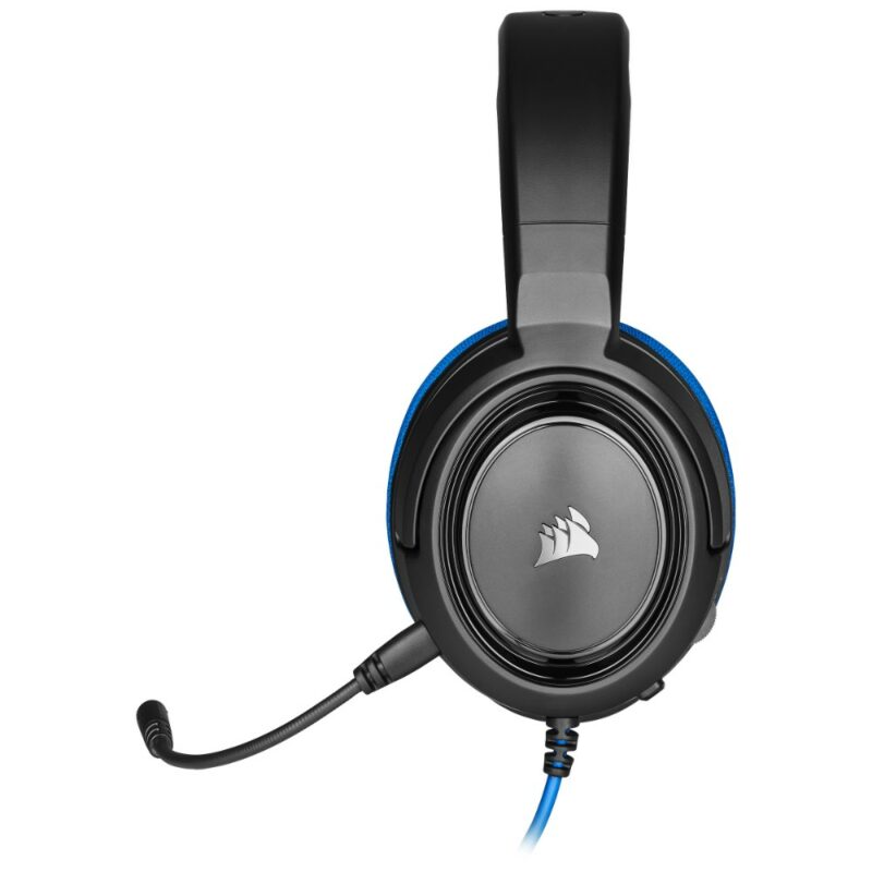 Corsair HS35 Casque Avec fil Arceau Jouer Noir, Bleu