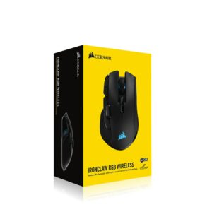 Corsair IRONCLAW RGB souris Droitier RF Wireless + Bluetooth + USB Type-A Optique 18000 DPI