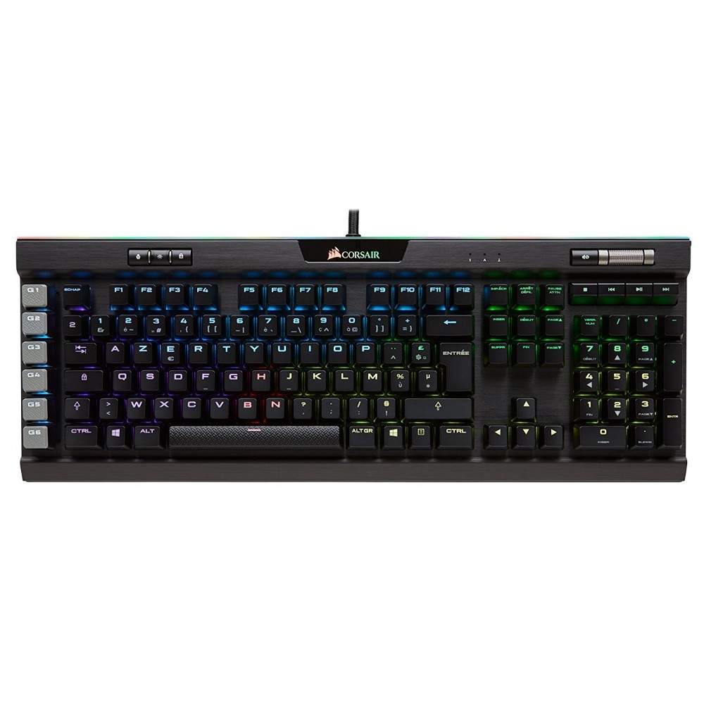 Corsair K95 RGB Platinum clavier USB AZERTY Français Noir Corsair K95 RGB Platinum clavier USB AZERTY Français Noir