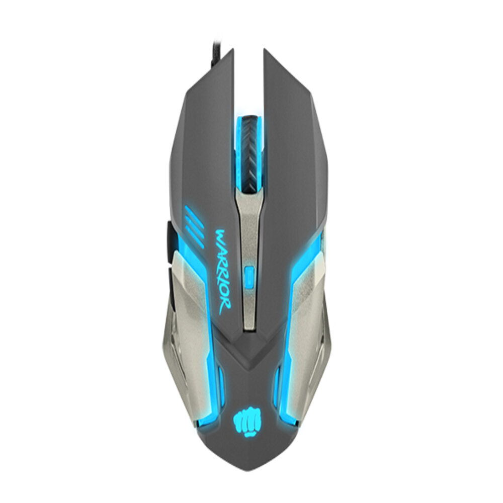 Souris gaming optique filaire Warrior 3200 DPI - Gris & Bleu Souris gaming optique filaire Warrior 3200 DPI - Gris & Bleu
