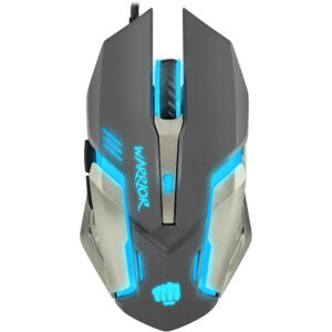 Souris gaming optique filaire Warrior 3200 DPI - Gris & Bleu Souris gaming optique filaire Warrior 3200 DPI - Gris & Bleu