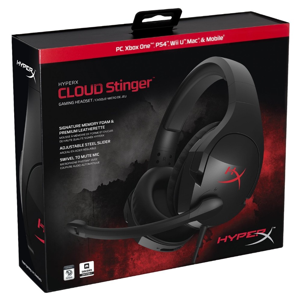 Casque gaming filaire Cloud Stinger pour PC / PS4 / Xbox One - Noir Casque gaming filaire Cloud Stinger pour PC / PS4 / Xbox One - Noir