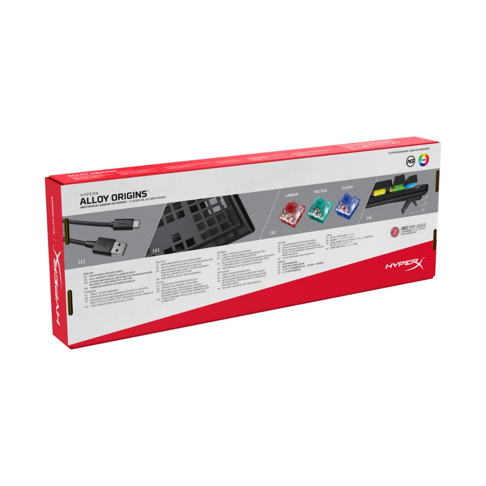 Clavier gaming mécanique Alloy Origins - Rouge Clavier gaming mécanique Alloy Origins - Rouge