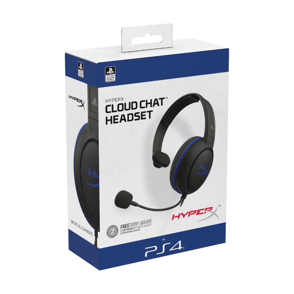 Casque gaming Cloud Chat pour PS4 - Noir & Bleu Casque gaming Cloud Chat pour PS4 - Noir & Bleu