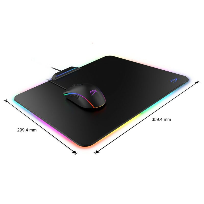 Tapis de souris gaming avec éclairage LED Ultra - Noir RVB