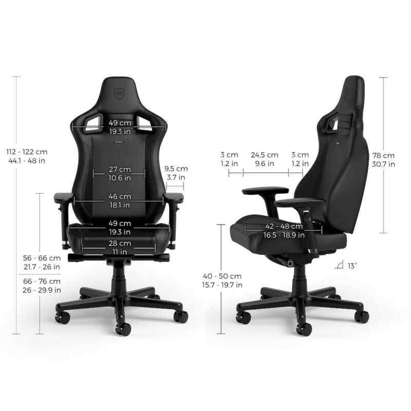 noblechairs EPIC Compact Siège de jeu sur PC Siège rembourré Noir
