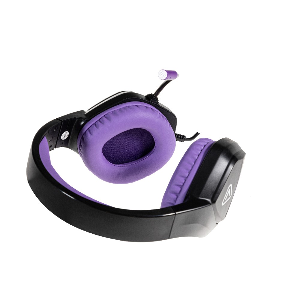 Casque-micro gaming CM-5 pour PC / PS4 / PS5 / Xbox / Nintendo Switch - Noir & Violet Casque-micro gaming CM-5 pour PC / PS4 / PS5 / Xbox / Nintendo Switch - Noir & Violet