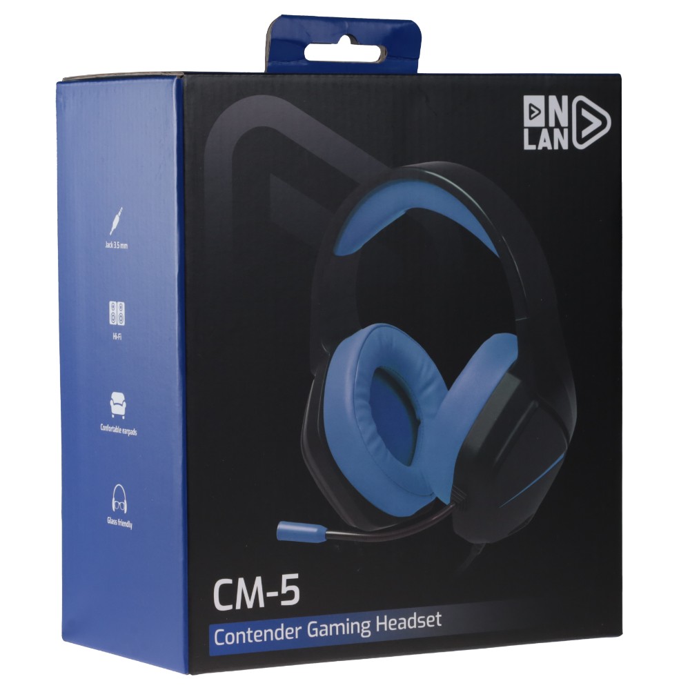 Casque-micro gaming CM-5 pour PS5 - Noir & Bleu Casque-micro gaming CM-5 pour PS5 - Noir & Bleu