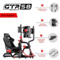 Cockpit de simulation gaming GTR S8 Elite - Rouge