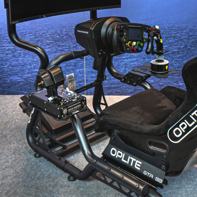 Support gaming (racing) pour SimRace & FlightSim - Noir