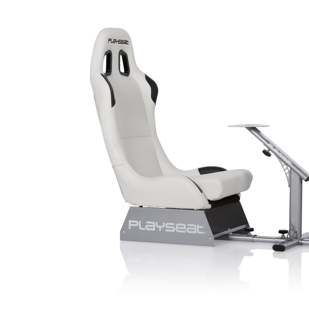 Siège gaming SimRace rembourré universel Evolution - Blanc Siège gaming SimRace rembourré universel Evolution - Blanc
