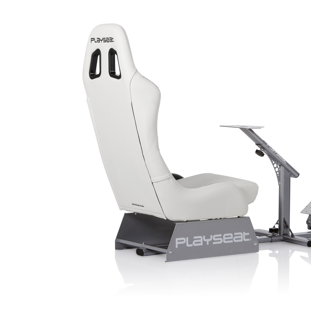 Siège gaming SimRace rembourré universel Evolution - Blanc Siège gaming SimRace rembourré universel Evolution - Blanc