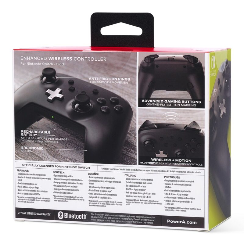Manette de jeu sans fil pour Nintendo Switch - Noir