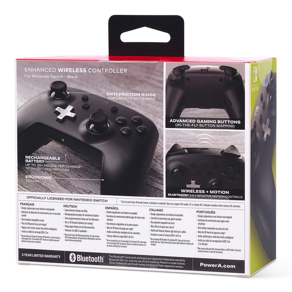 Manette de jeu sans fil pour Nintendo Switch - Noir Manette de jeu sans fil pour Nintendo Switch - Noir