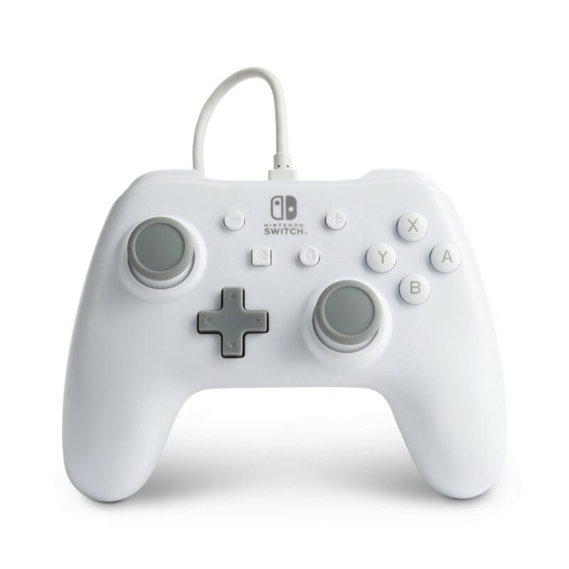 Manette de jeu filaire pour Nintendo Switch - Blanc Mat