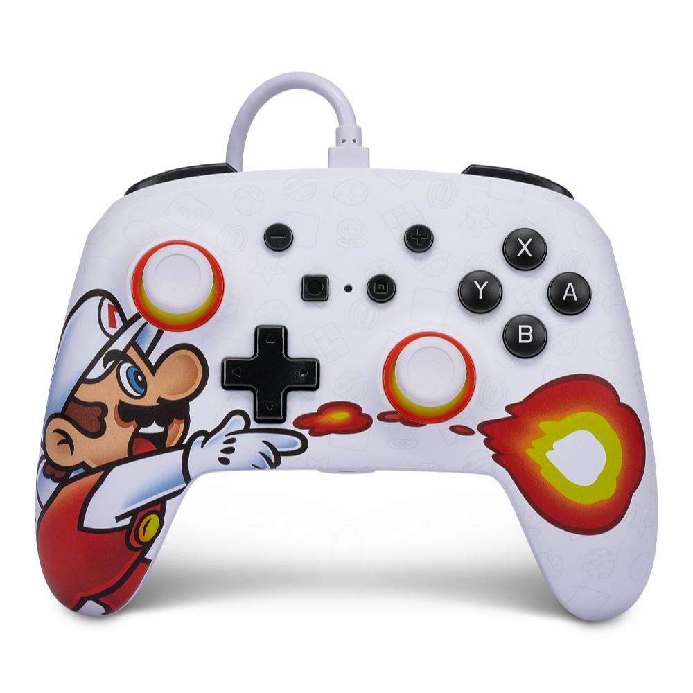 Manette de jeu filaire édition Mario Fireball pour Nintendo Switch Manette de jeu filaire édition Mario Fireball pour Nintendo Switch