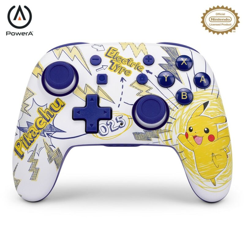 Manette de jeu sans fil édition Pikachu School Days pour Nintendo Switch