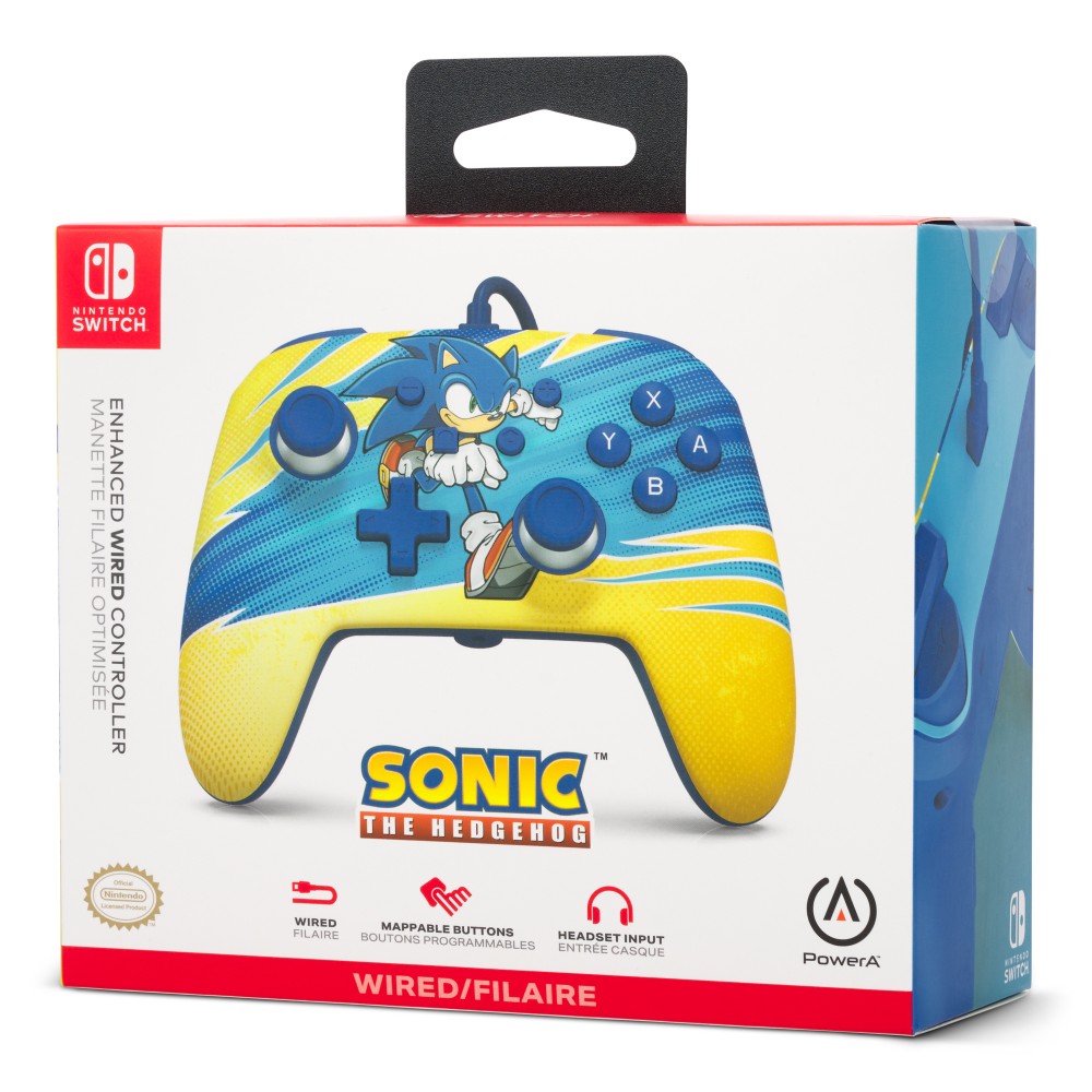 Manette de jeu filaire édition Sonic Boost pour Nintendo Switch Manette de jeu filaire édition Sonic Boost pour Nintendo Switch