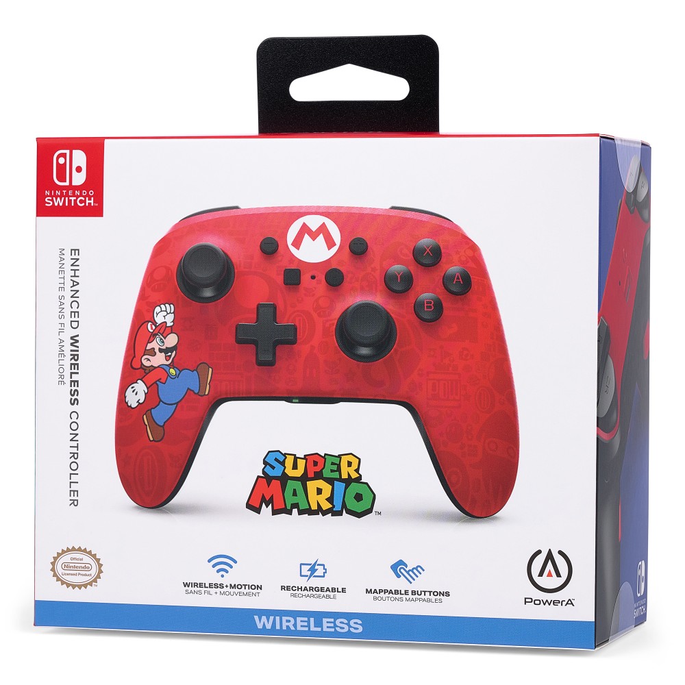 Manette de jeu sans fil édition Mario Here We Go pour Nintendo Switch Manette de jeu sans fil édition Mario Here We Go pour Nintendo Switch