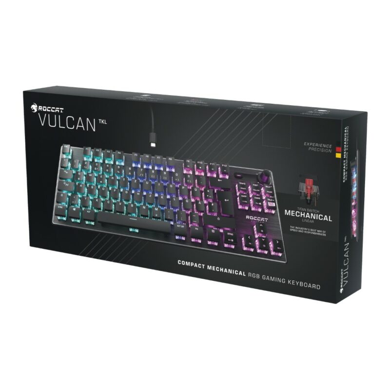 Clavier gaming français Vulcan TKL AIMO avec roulette de volume