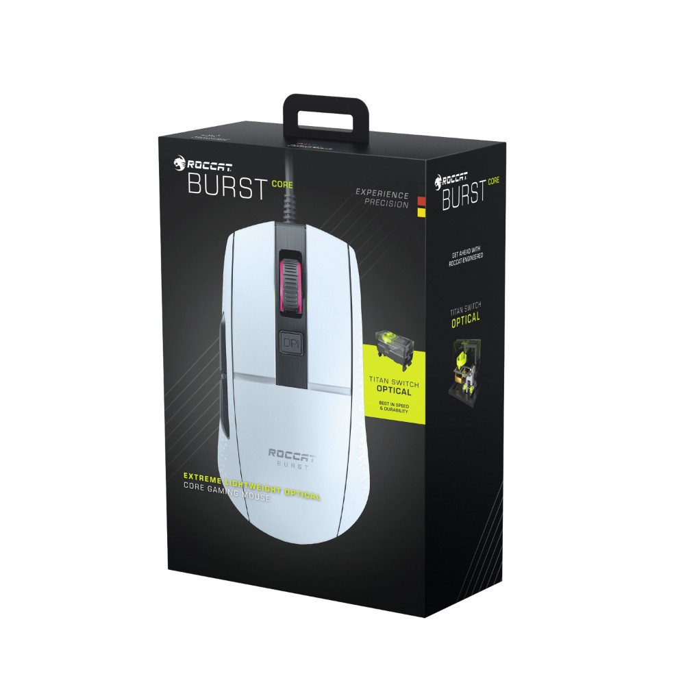 Souris gaming optique filaire Burst Core - Blanc Souris gaming optique filaire Burst Core - Blanc