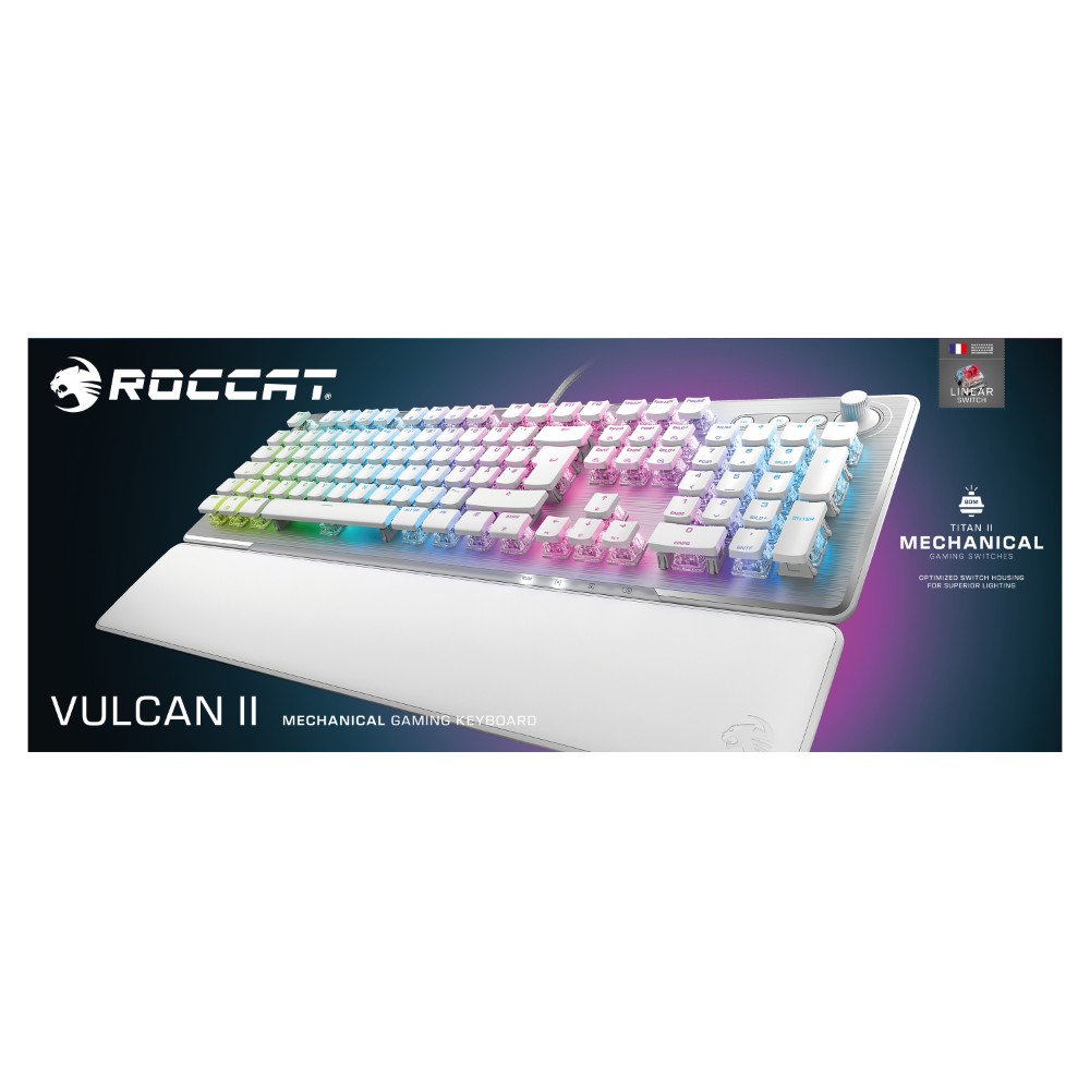 Clavier gaming filaire mécanique Vulcan II Linear - Blanc Clavier gaming filaire mécanique Vulcan II Linear - Blanc