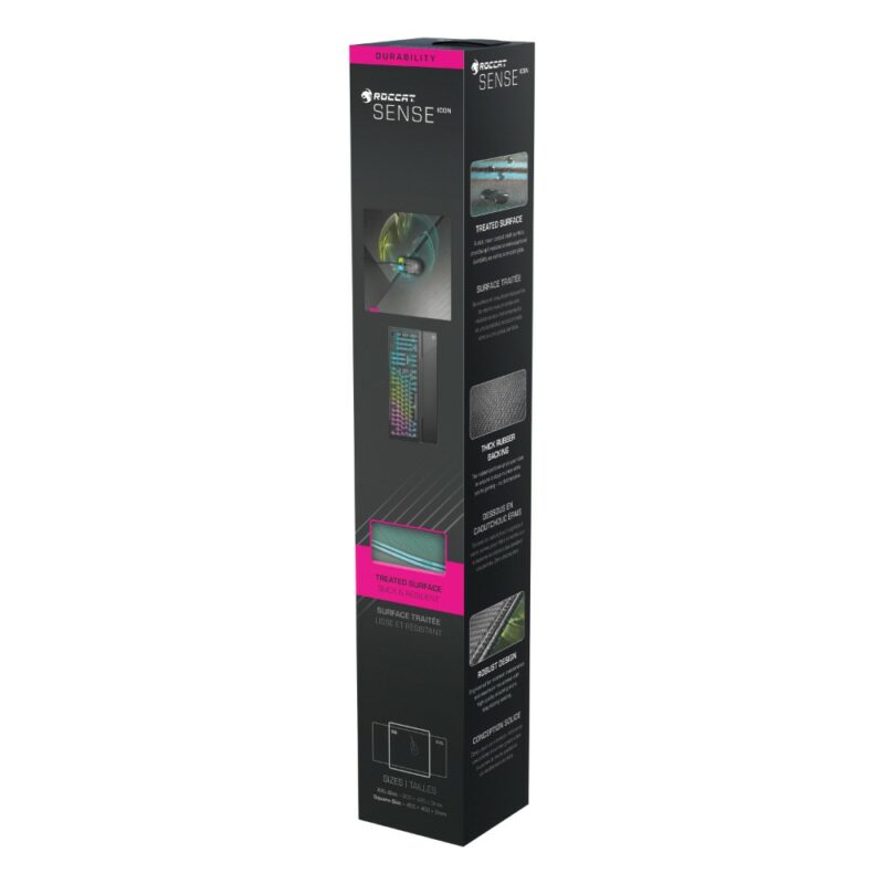Tapis de souris gaming Sense Icon Square - Noir