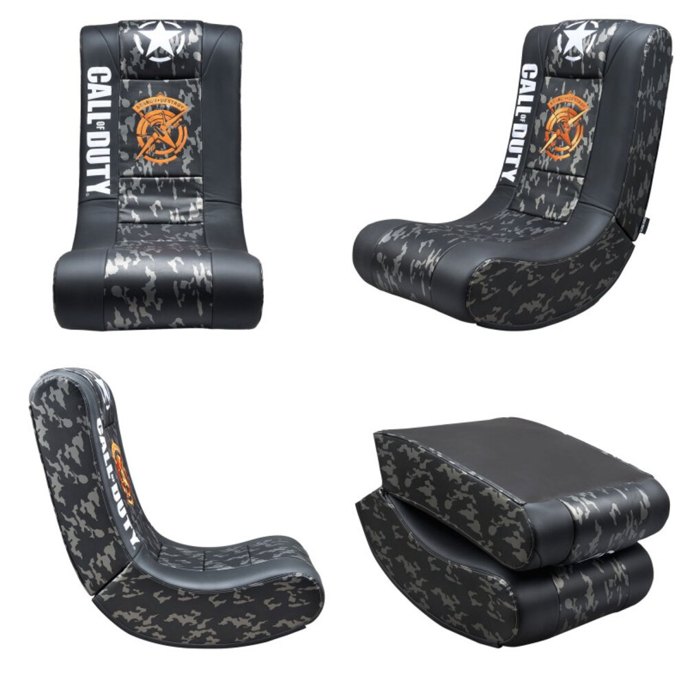 Siège gaming Pro Rock'n'Seat édition Call of Duty - Noir & Gris Siège gaming Pro Rock'n'Seat édition Call of Duty - Noir & Gris