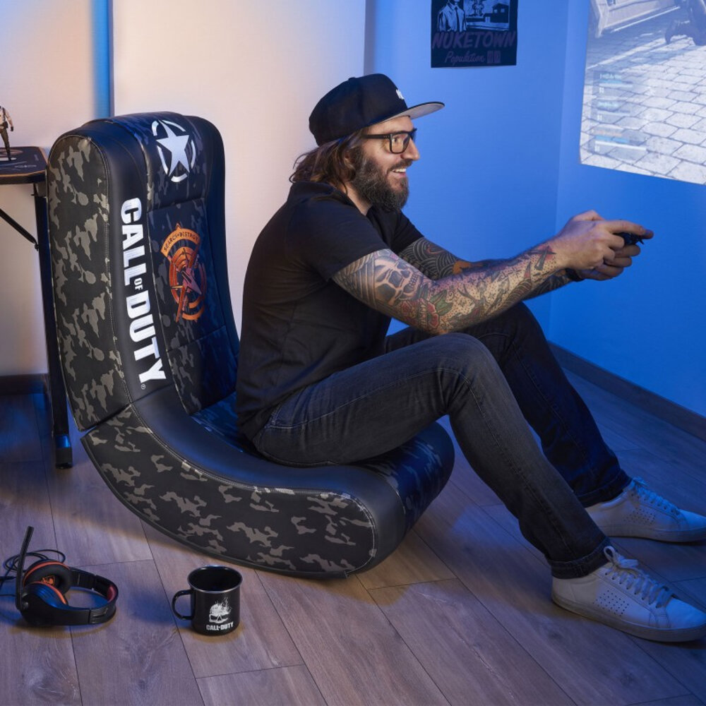 Siège gaming Pro Rock'n'Seat édition Call of Duty - Noir & Gris Siège gaming Pro Rock'n'Seat édition Call of Duty - Noir & Gris