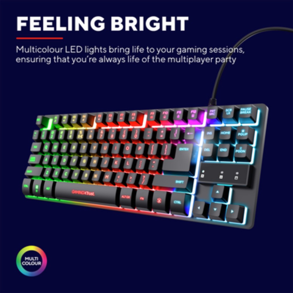 Clavier gaming avec rétroéclairage LED GXT 833 Thado - Noir Clavier gaming avec rétroéclairage LED GXT 833 Thado - Noir