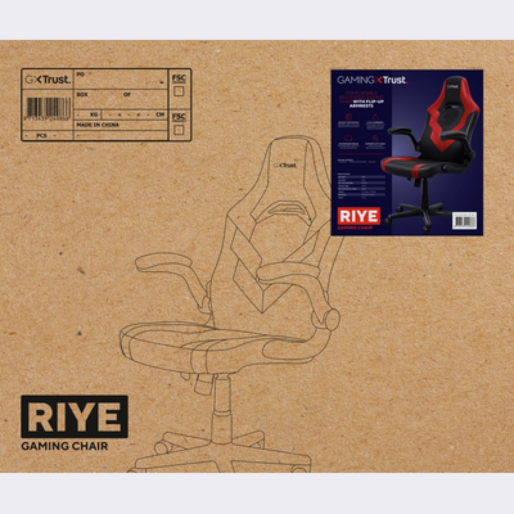 Siège gaming universel GXT 703R Riye - Noir & Rouge Siège gaming universel GXT 703R Riye - Noir & Rouge