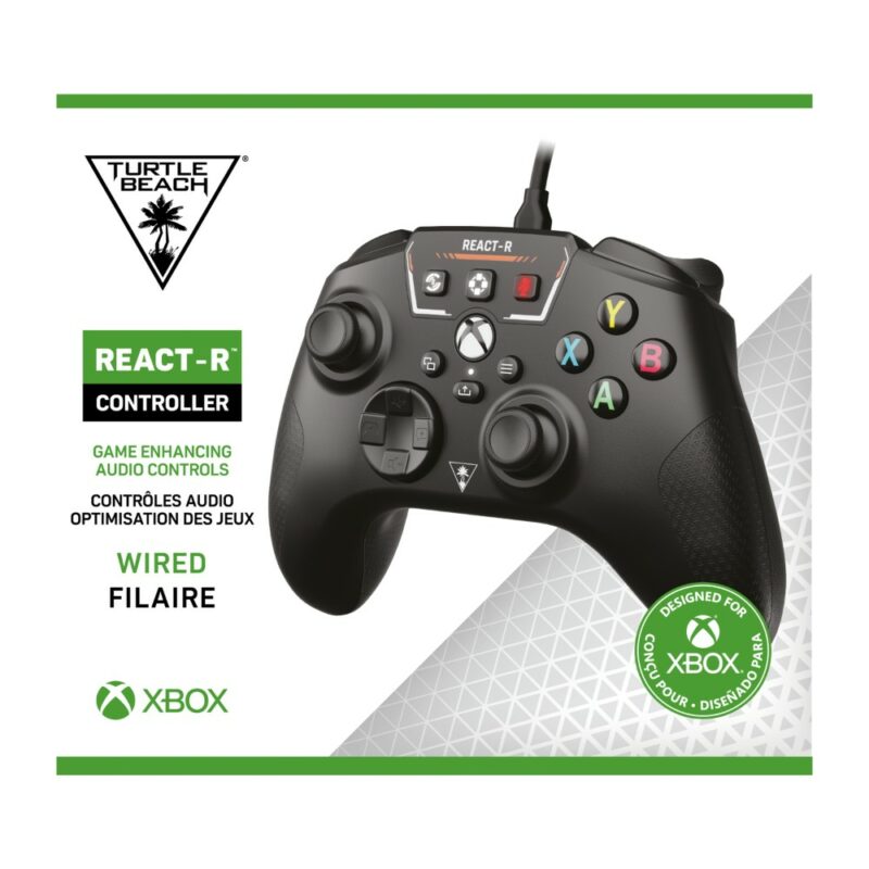Manette de jeu React-R pour PC & Xbox Series S / X / One - Noir