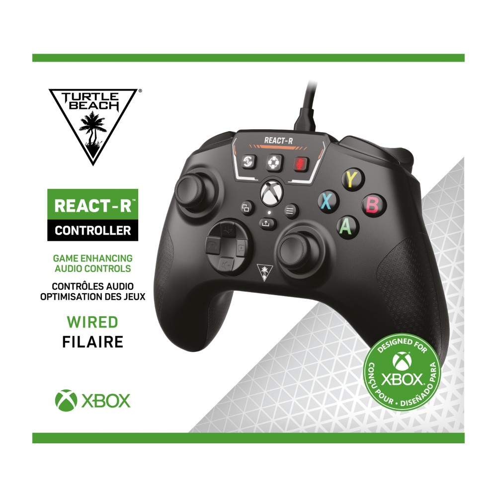 Manette de jeu React-R pour PC & Xbox Series S / X / One - Noir Manette de jeu React-R pour PC & Xbox Series S / X / One - Noir