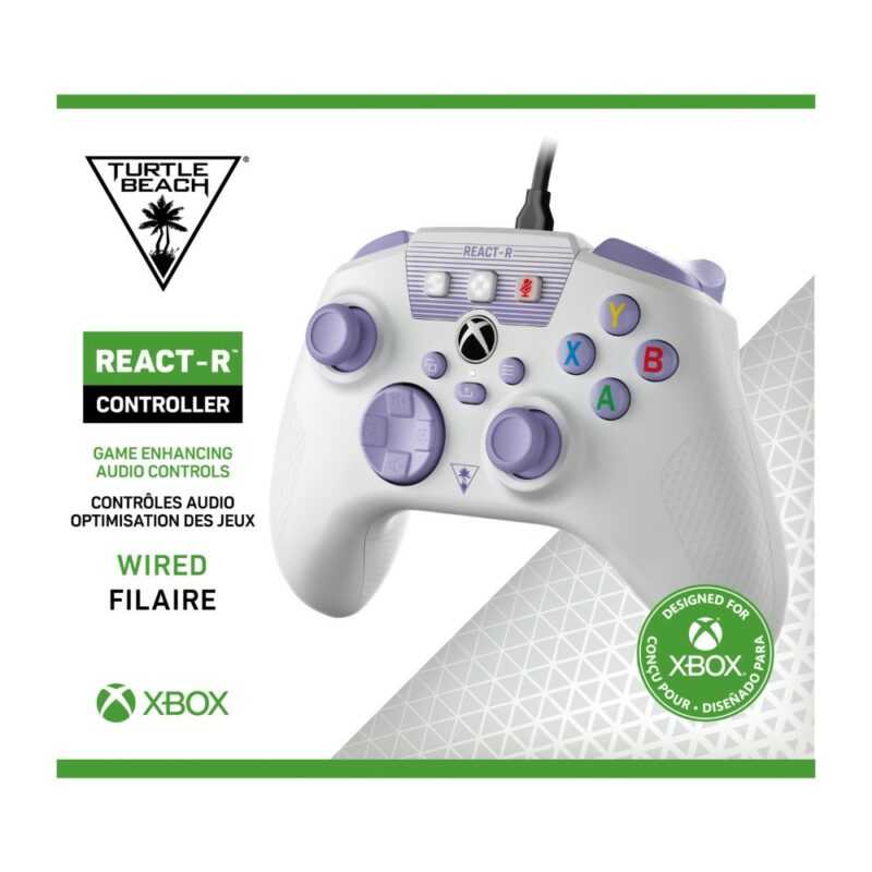 Manette de jeu filaire Recon-R pour PC & Xbox Series S / One - Blanc & Violet