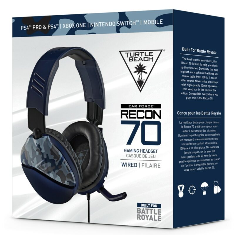 Micro-casque gaming filaire Recon 70 - Bleu