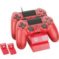 TWIN DOCKING STATION RED PS4