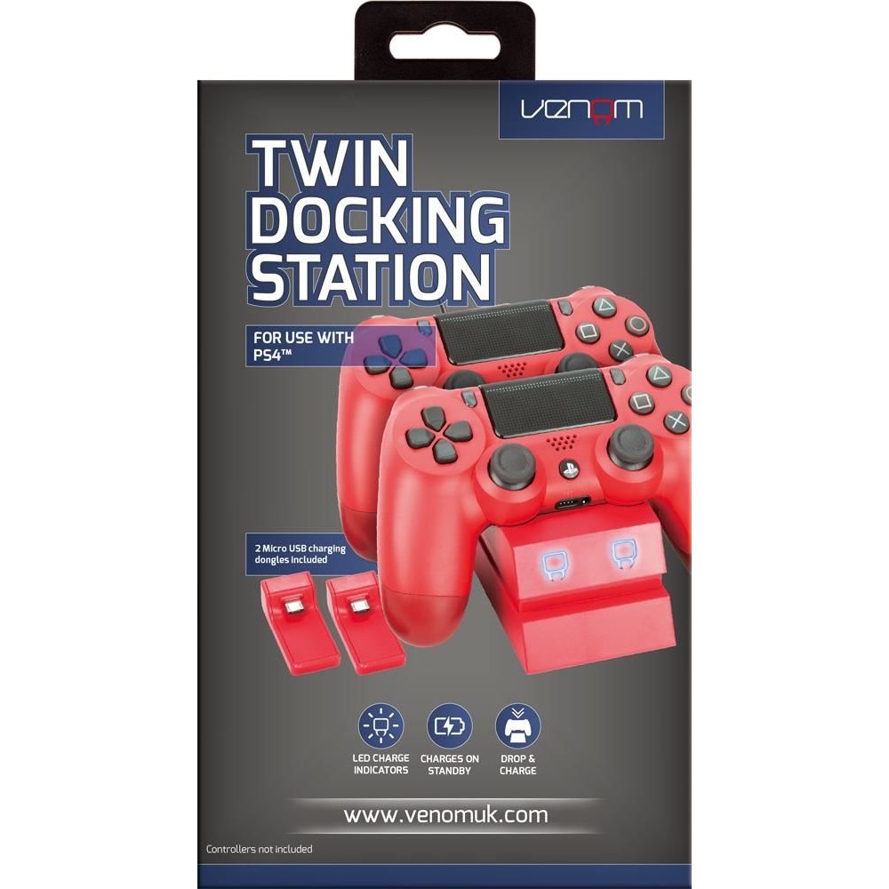 TWIN DOCKING STATION RED PS4 TWIN DOCKING STATION RED PS4