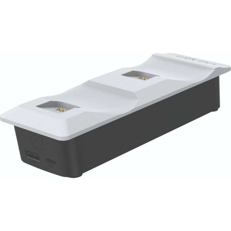 Station de recharge double pour manettes de jeu PS5 - Blanc