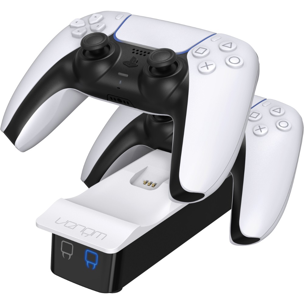 Station de recharge double pour manettes de jeu PS5 - Blanc Station de recharge double pour manettes de jeu PS5 - Blanc