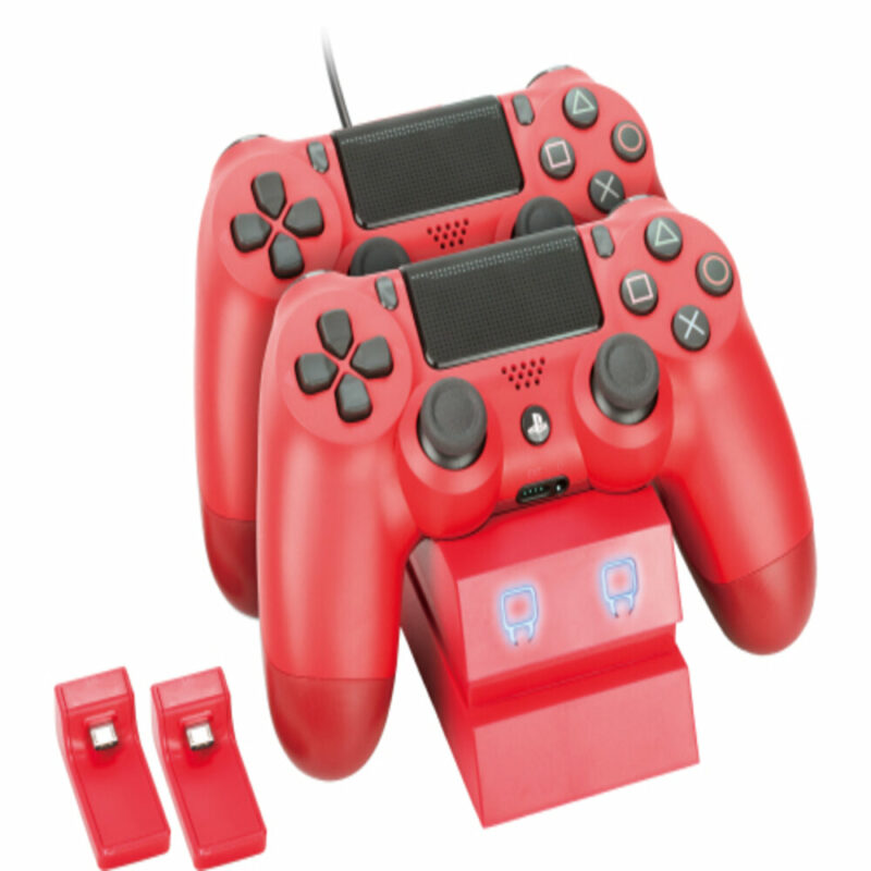 TWIN DOCKING STATION RED PS4