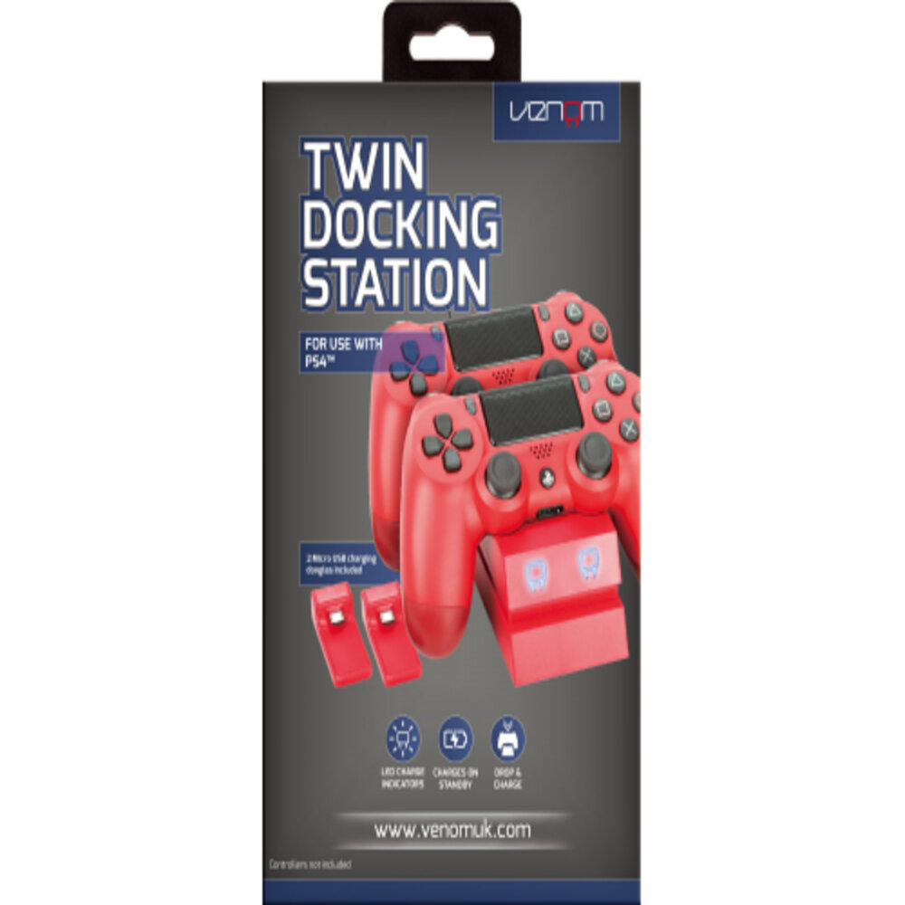 TWIN DOCKING STATION RED PS4 TWIN DOCKING STATION RED PS4