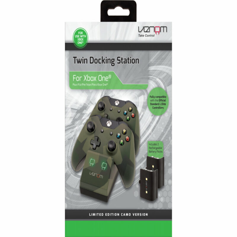 CHARGE STAND+2BATTERIES CAMO X XBOX ONE